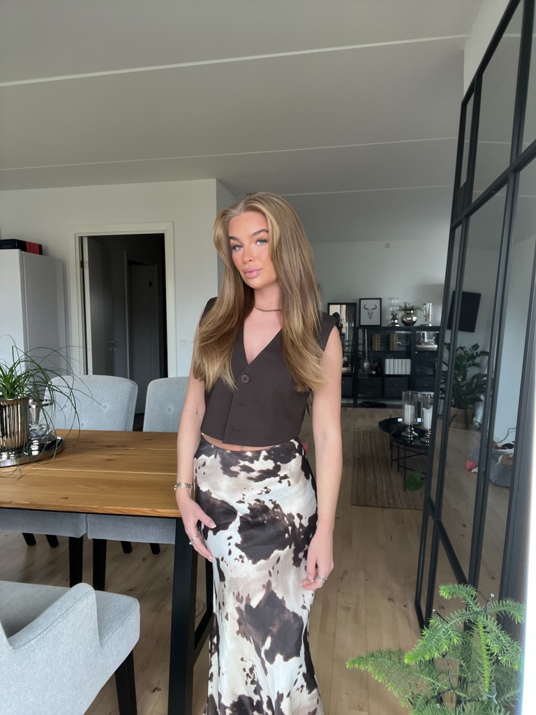 Cow Couture satin nederdel - Billede 3